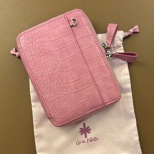 Aura Estelle ZIPPY A6 PERFECT FIT COVER Pink Croc Faux Leather Notebook Planner